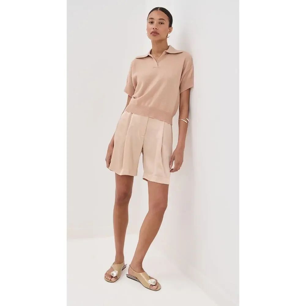 sablyn emerson silk shorts pink sand XS